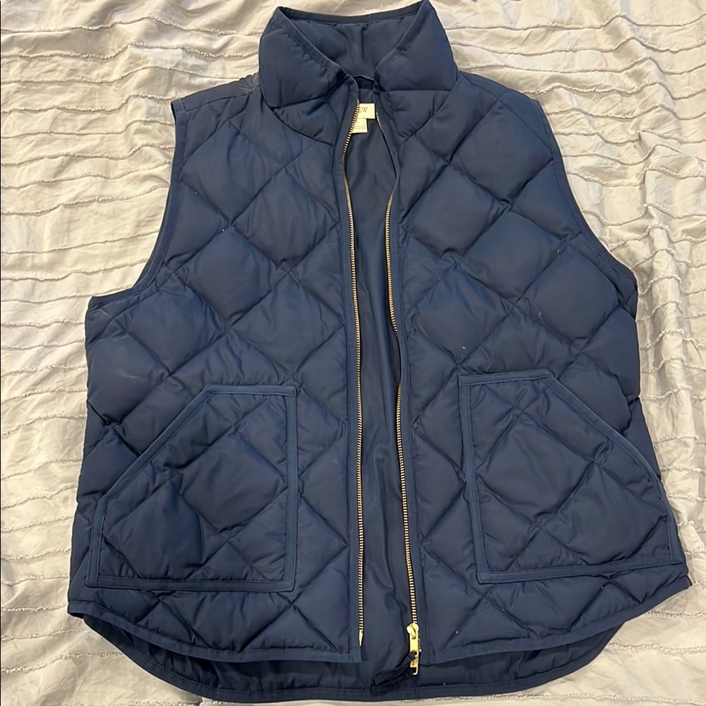 J. Crew Navy Outerwear with Gold Accents